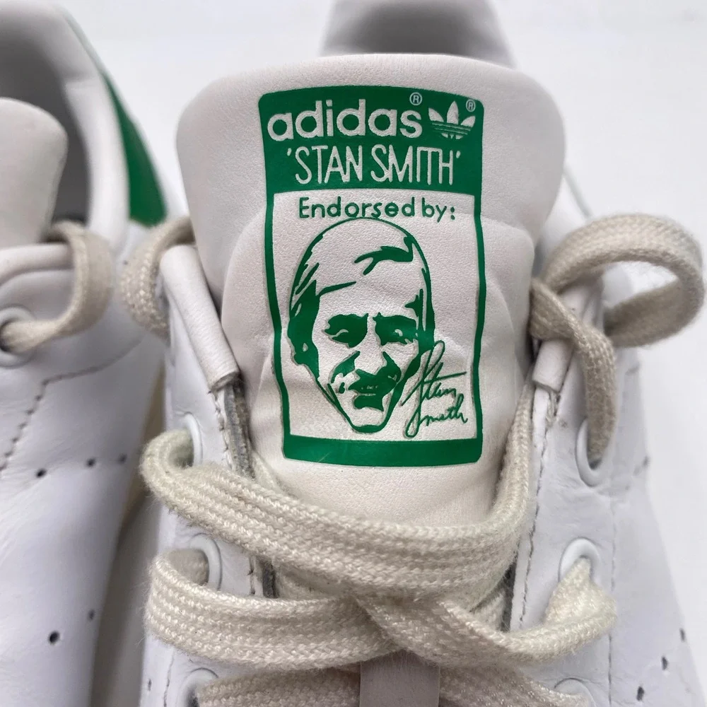 Adidas Stan Smith Sneakers Men 10 White Green Leather Classic M20324 Tennis Shoe